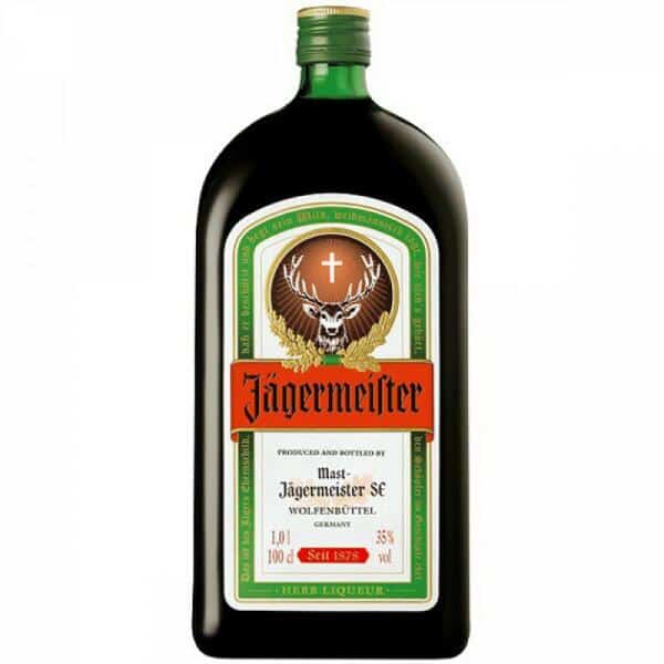 Butoaie de Jägermeister 1L, lichid de calitate superioară pentru băuturi spirtoase.