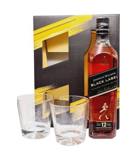 JOHNNIE  WALKER-Black 0.7L+2 pahare SGR