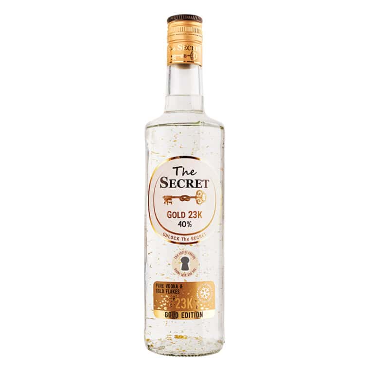 Vodcă Zarea The Secret Gold 23k, 40%, ediție de aur 23k, sticlă elegantă.