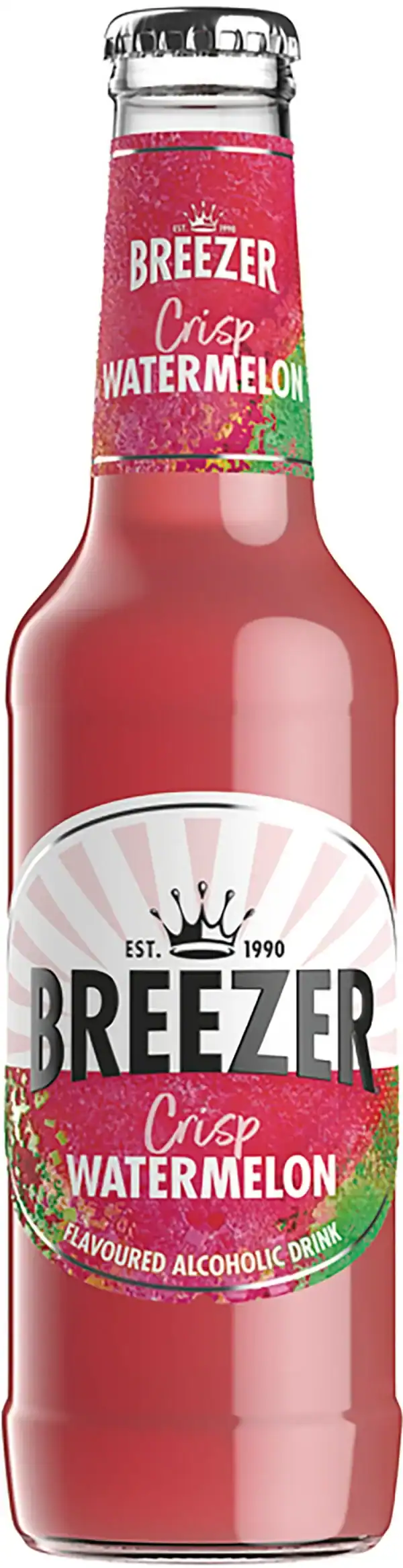 Bautură răcoritoare Breezer Watermelon 0.275L, pachet de 24 sticle.