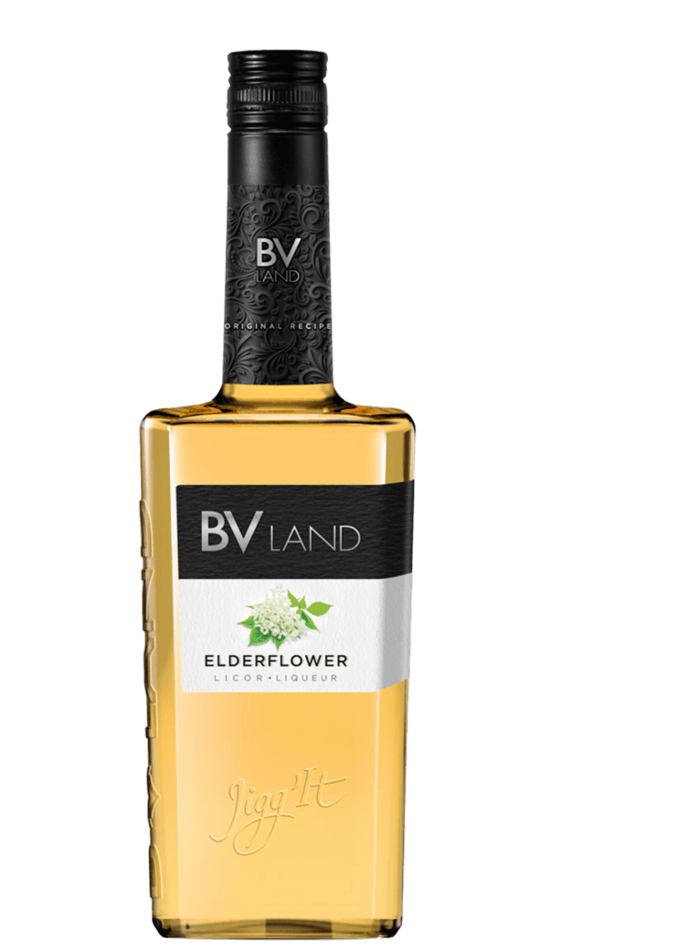 Botală de lichior Elderflower BV LAND, 0.7L, pentru cocktailuri și deserturi.