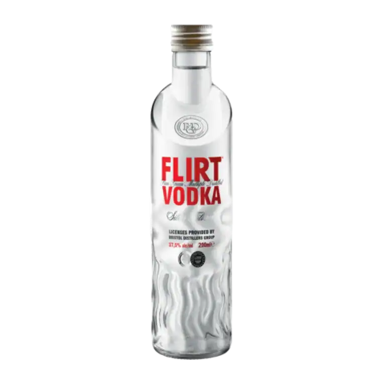 Butoaie de vodcă Flirt 0.2 SGR, transparentă și elegantă, perfectă pentru cocktailuri și momente spe.