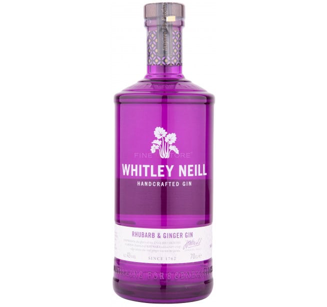 Whitley Neill Rhubarb & Ginger Gin 0.7L - Premium handcrafted gin with rhubarb and ginger flavor.