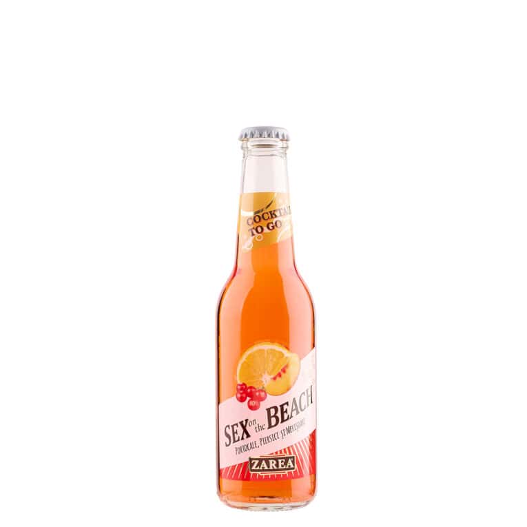 Vas de sticlă cu băutură Sex on the Beach Zarea, 0.275ml, aromă de fructe tropicale.
