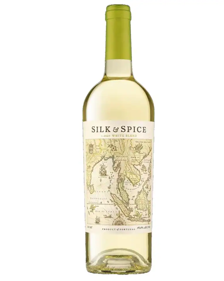 SILK & SPICE White Blend vin alb 0.75L, ideal pentru aperitive și mese elegante.