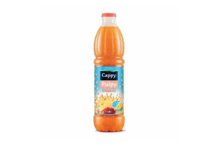 Cappy Pulpy piersici 1.5L, băutură naturală cu pulpă de piersici pentru răcorire și gust autentic.