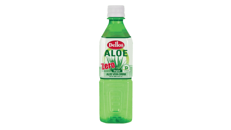 Băutură naturală Aloe Vera Dellos 0.5L, sănătoasă și revigorantă.
