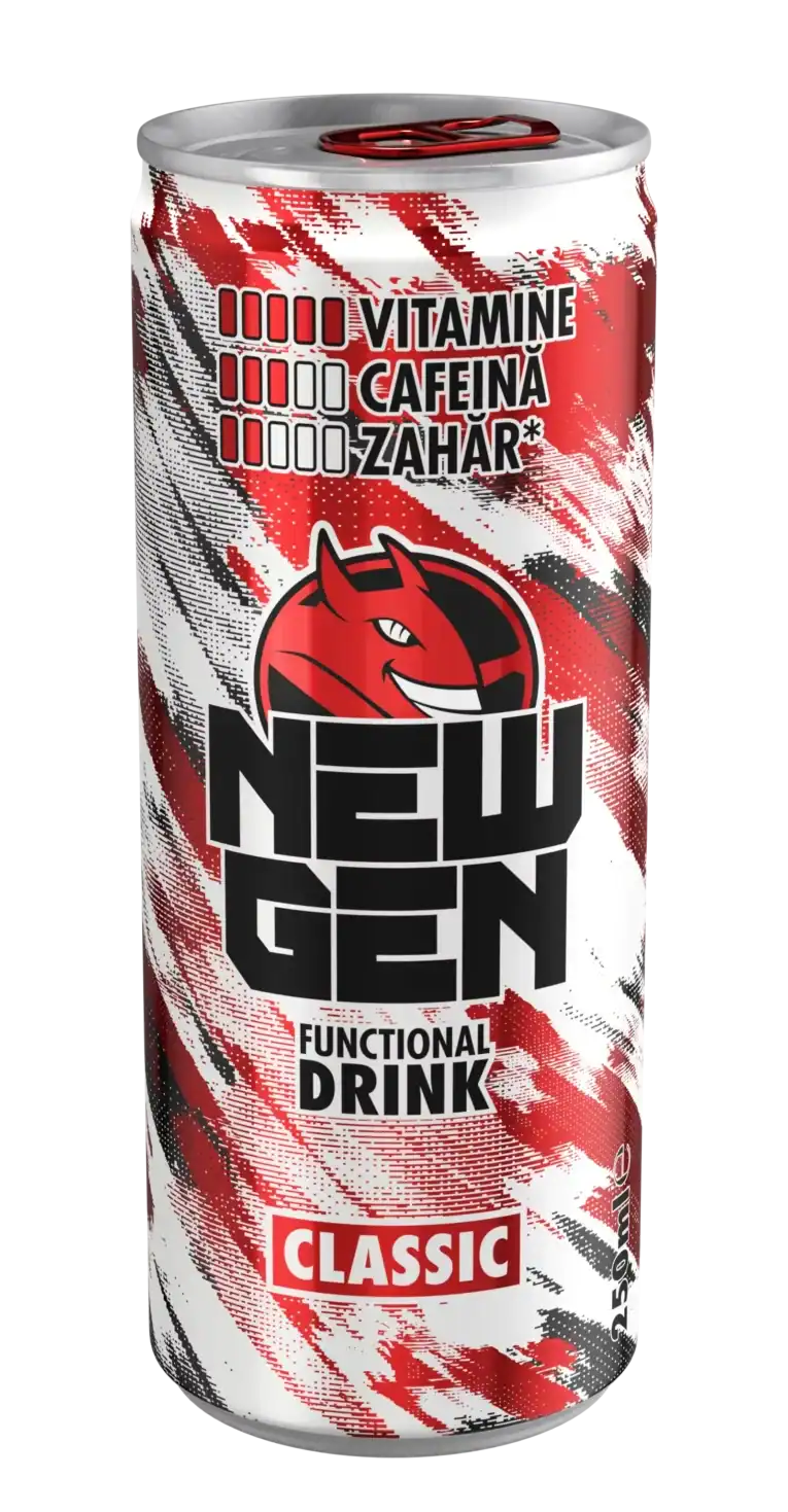 Bautură energizantă New Gen Classic, 24 doze, pentru vitalitate și performanță.