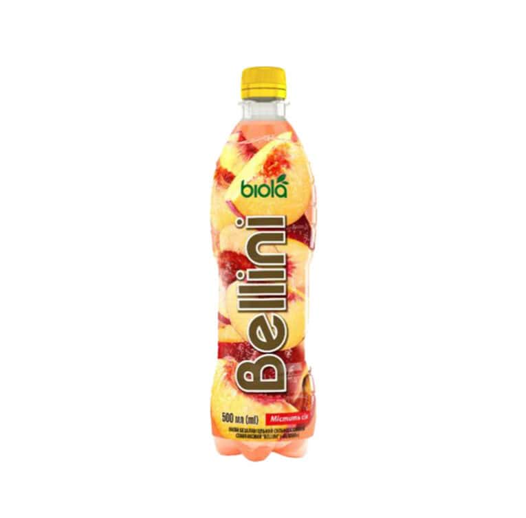 Bionda Bellini cu fructe și șampanie, 0.5L, pachet 12 bucăți, pentru răsfăț și petreceri.
