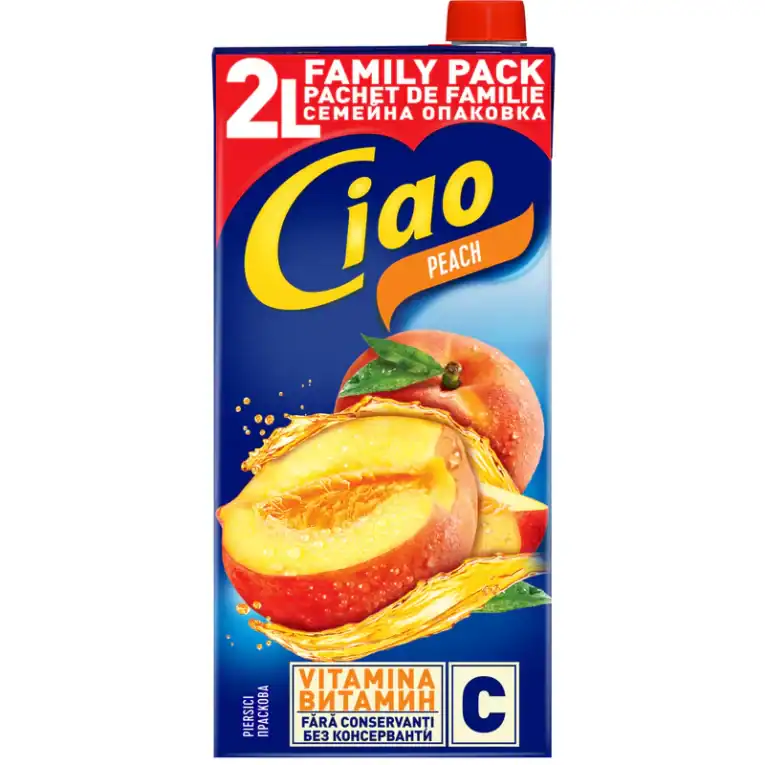 Prospătează și savurează piersici Ciao 2L, ideale pentru deserturi și gustări sănătoase.
