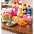 Perie de curățenie și produse de întreținere pentru casă și baie, pachet complet pentru igienizare.